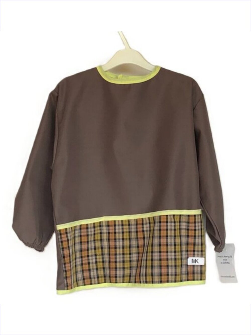 Creation MK Long Sleeve Kids Art Smock Tablier de bricolage Quebec Made New 4-1